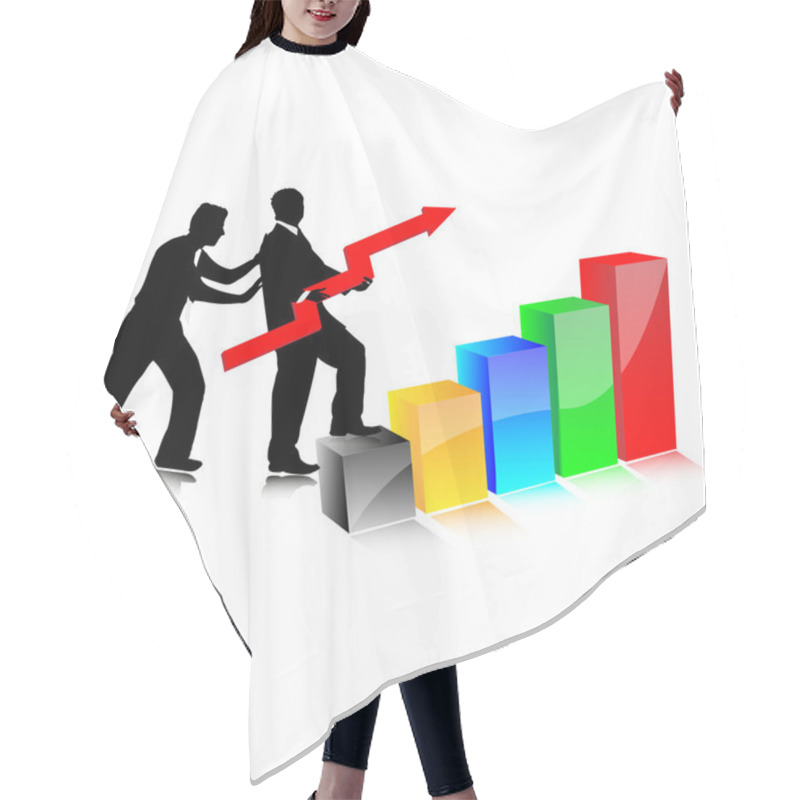 Personality  Business Assistance Chart.Vector Hair Cutting Cape