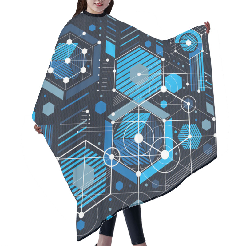 Personality  Future Technology Drawing, Industrial Wallpaper  Hair Cutting Cape