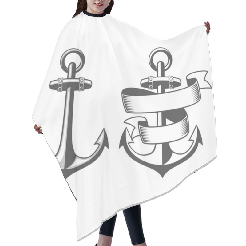 Personality  Nautical Anchors Hair Cutting Cape