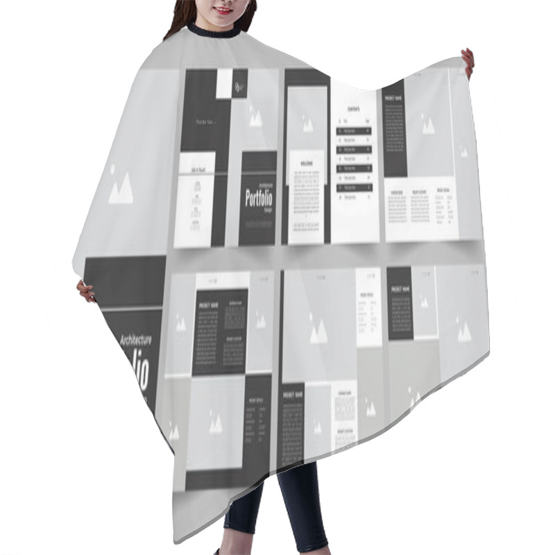 Personality  Architecture Portfolio Or Interior Portfolio Design Template Design Hair Cutting Cape