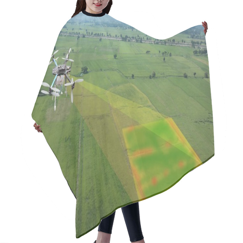 Personality  Drone For Agriculture, Drone Use For Various Fields Like Research Analysis, Safety,rescue, Terrain Scanning Technology, Monitoring Soil Hydration ,yield Problem And Send Data To Smart Farmer On Tablet Hair Cutting Cape