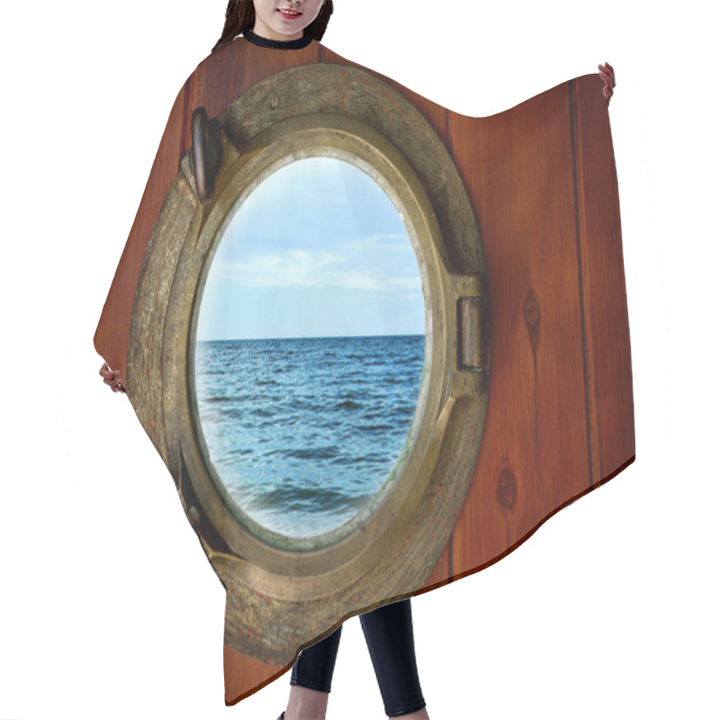 Personality  Brass Porthole Hair Cutting Cape