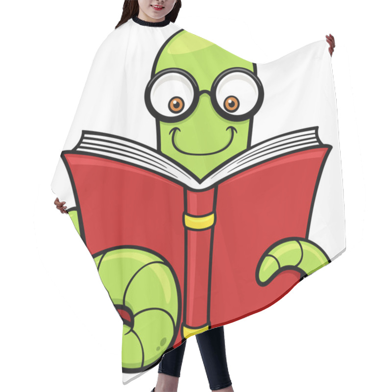 Personality  Cartoon Book Worm Hair Cutting Cape