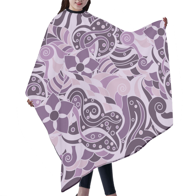 Personality  Vector Vivid Seamless Abstract Hand Drawn Pattern Hair Cutting Cape