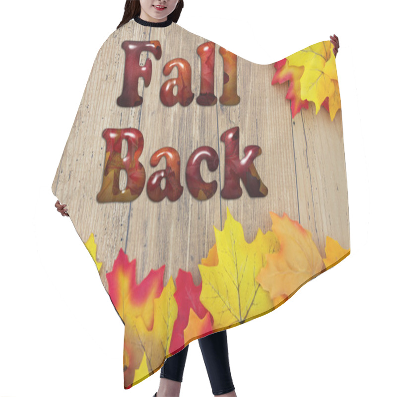 Personality  Fall Back With Fall Leaves Hair Cutting Cape