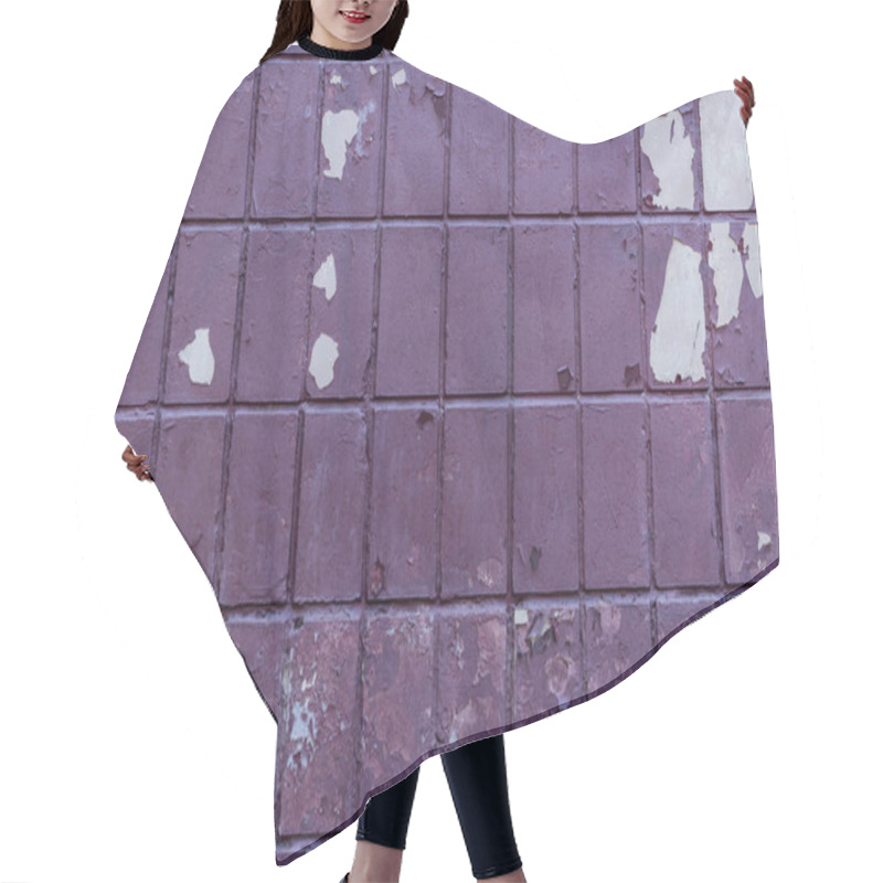 Personality  Old Weathered Violet Brick Wall Background  Hair Cutting Cape