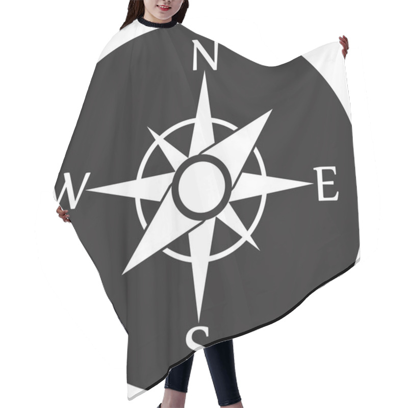 Personality  Compass Icon Hair Cutting Cape