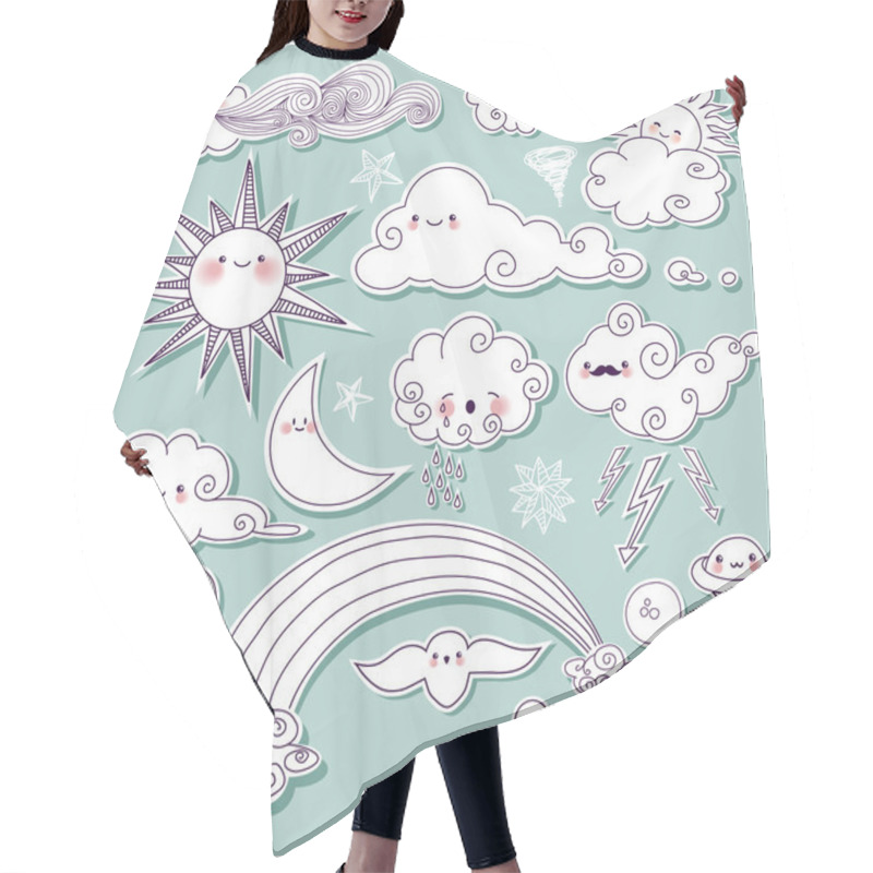 Personality  Celestial And Weather Icons Hair Cutting Cape