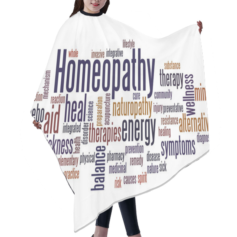 Personality  Homeopathy, Word Cloud Concept 7 Hair Cutting Cape