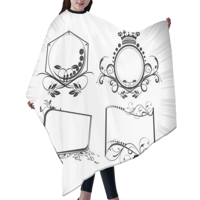 Personality  Retro Pattern Ornamental Frames Hair Cutting Cape