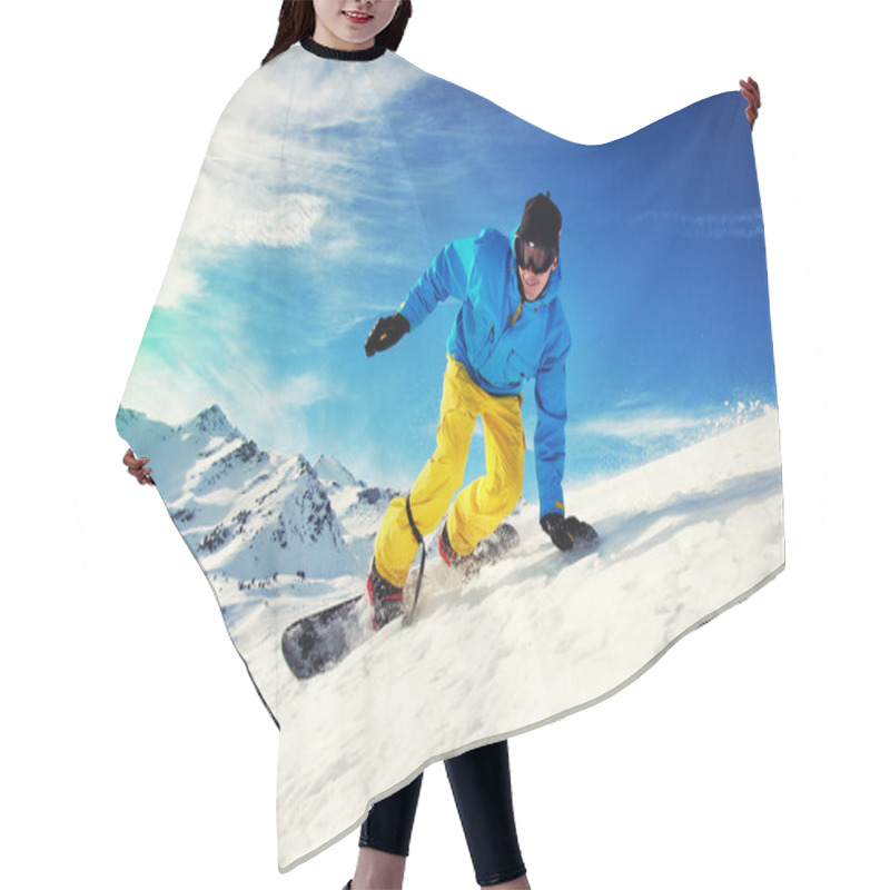 Personality  Young Man Snowboarding Hair Cutting Cape