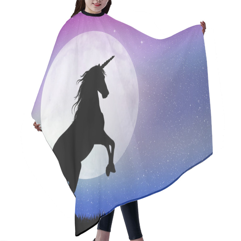 Personality  Unicorn In The Moonlight Hair Cutting Cape