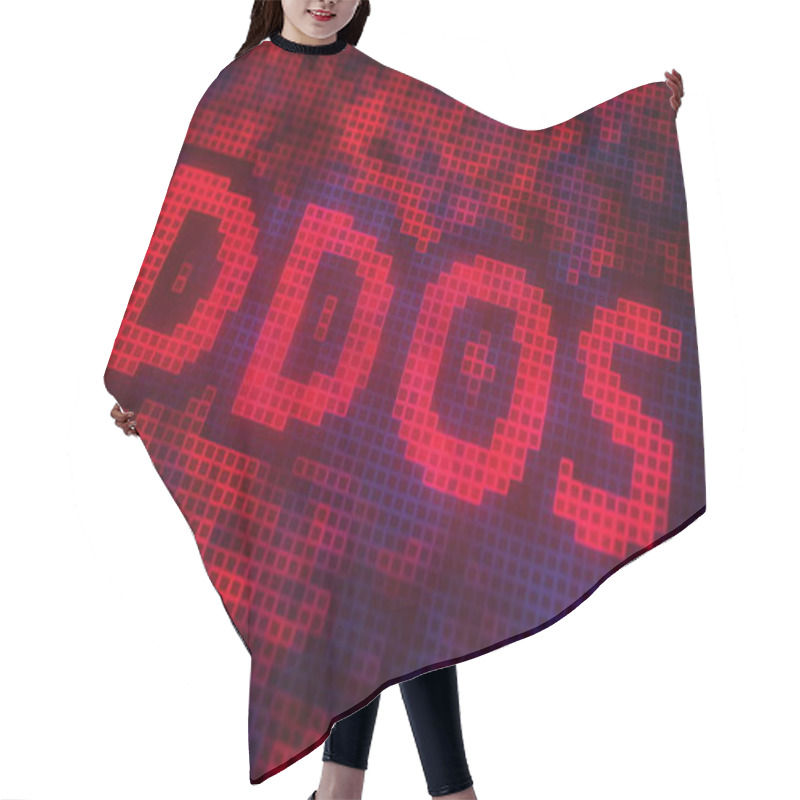 Personality  Text Made Of Pixels On The Screen, 3D Hair Cutting Cape