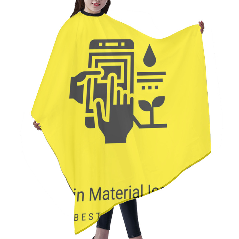 Personality  Agriculture Minimal Bright Yellow Material Icon Hair Cutting Cape