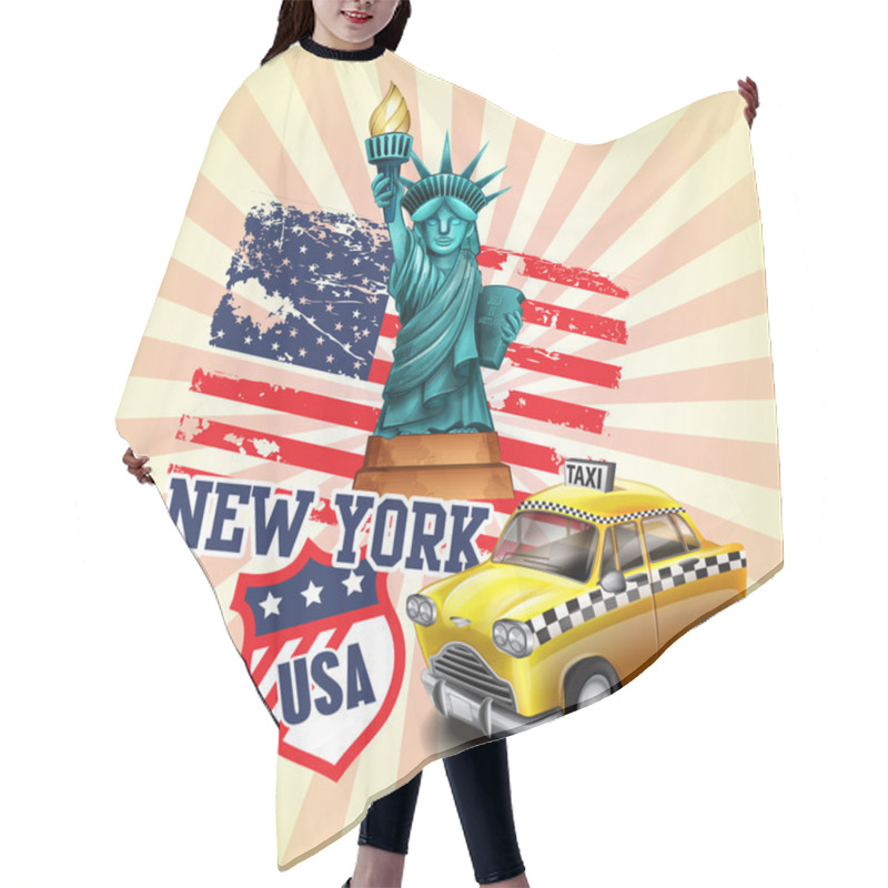 Personality  Statue Of Liberty Icon Hair Cutting Cape