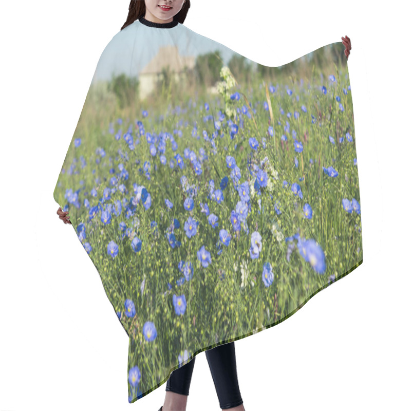 Personality  Flax Flowers Blooming Hair Cutting Cape