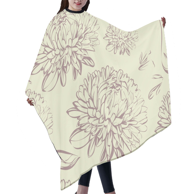 Personality  Chrysanthemum Seamless Background Hair Cutting Cape