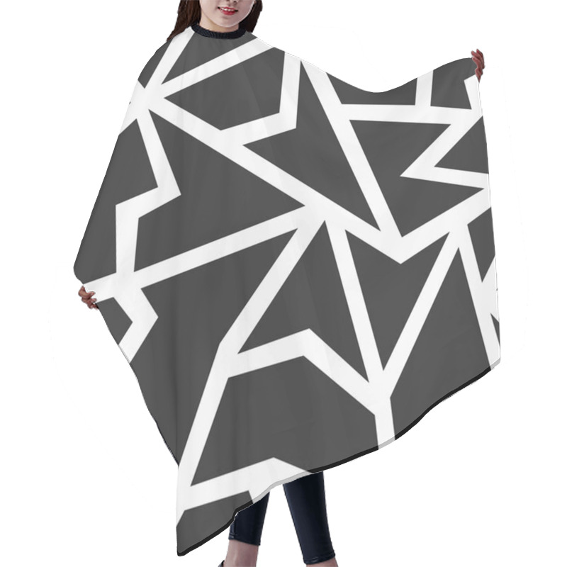 Personality  Monochrome Geometric Seamless Pattern Hair Cutting Cape