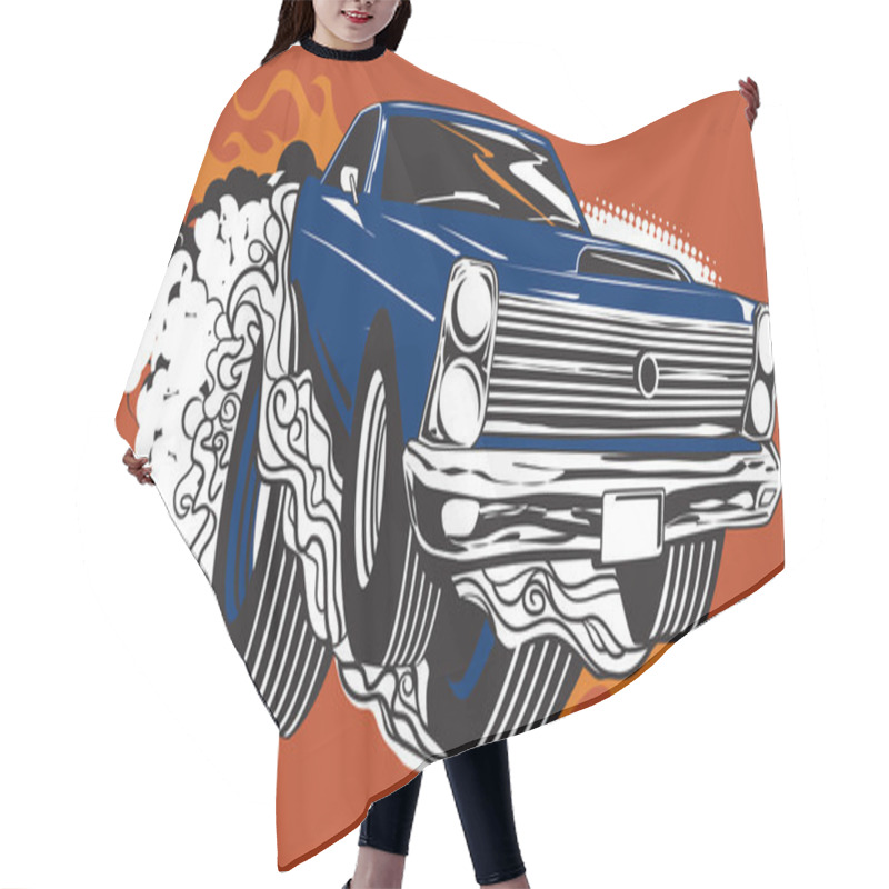 Personality  Smokin Muscle Car Hair Cutting Cape