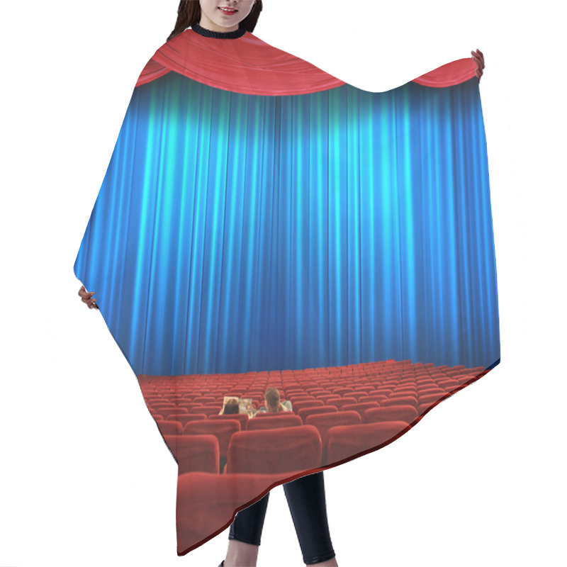 Personality  In A Movie Theater Hair Cutting Cape