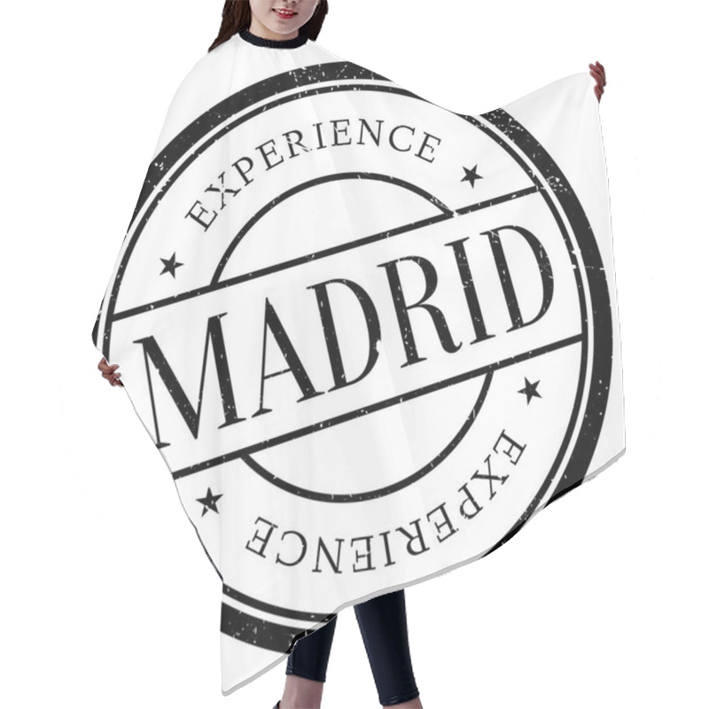 Personality  Madrid Stamp Rubber Grunge Hair Cutting Cape