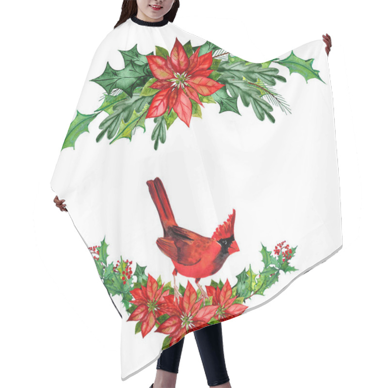 Personality  Winter Elements Of A Bird, Pine, Spruce, Poddub, Mistletoe, Poin Hair Cutting Cape