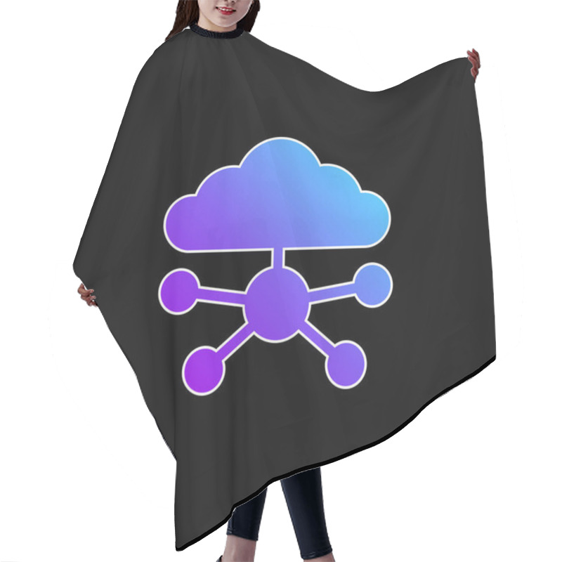 Personality  Big Data Blue Gradient Vector Icon Hair Cutting Cape