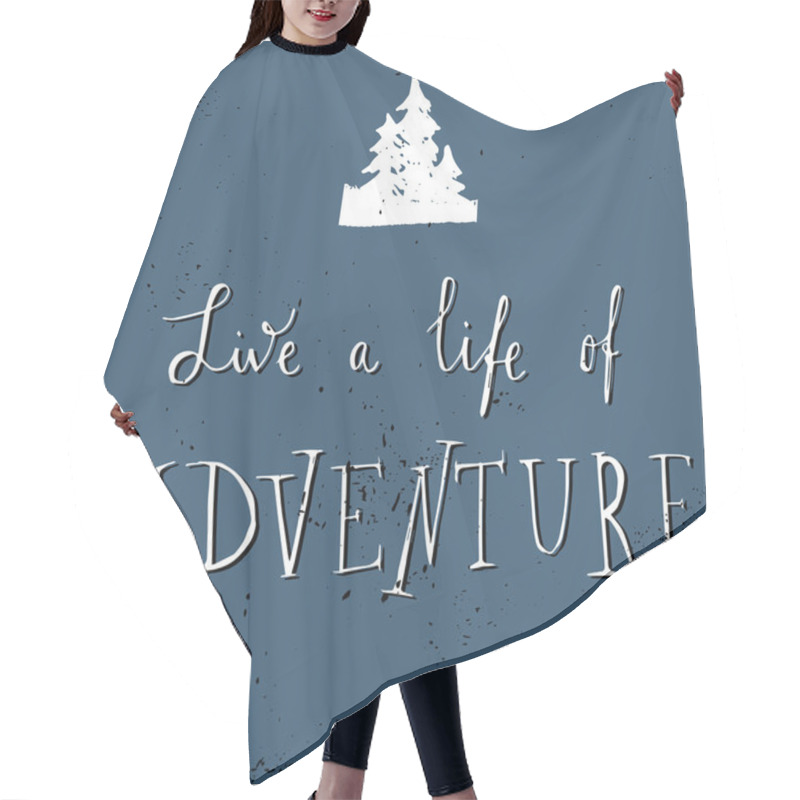 Personality  'live A Life Of Adventure' Hair Cutting Cape