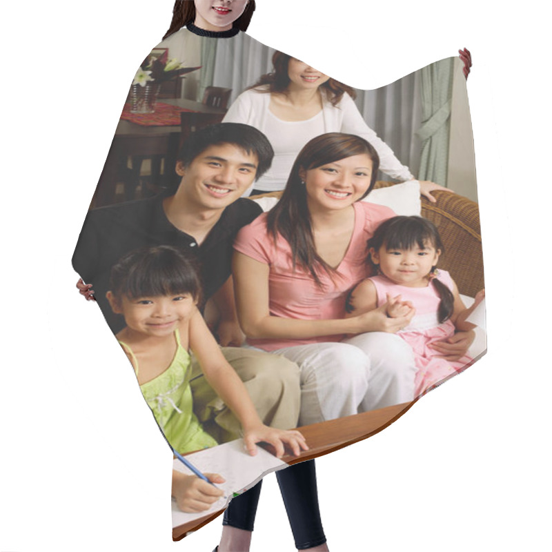 Personality  Three Generation Family  Hair Cutting Cape