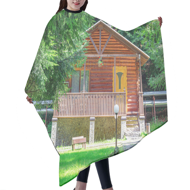 Personality  Log House In The Forest Hair Cutting Cape