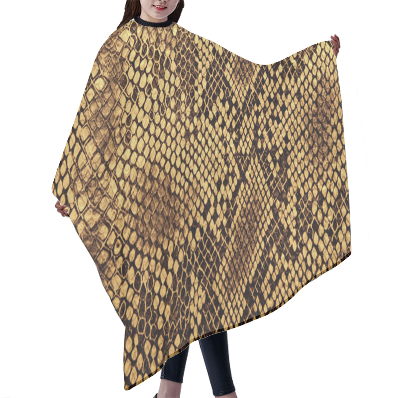 Personality  Snake Skin With The Pattern Lozenge Style Hair Cutting Cape