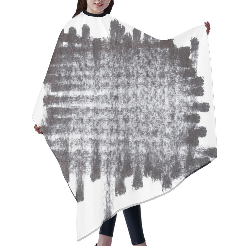 Personality  Black Marker Hatched Grunge Texture Isolated On White Background Hair Cutting Cape