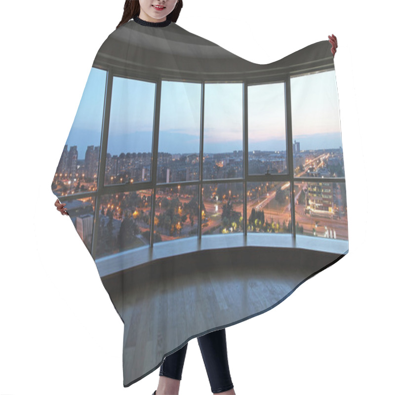 Personality  Cityscape Window Hair Cutting Cape