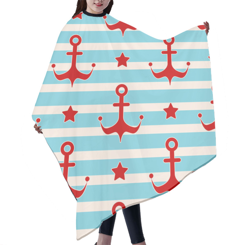 Personality  Maritime Mood Pattern Hair Cutting Cape