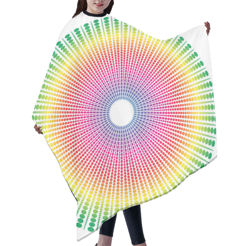 Personality  Abstract Spectrum Dotted Element   Hair Cutting Cape