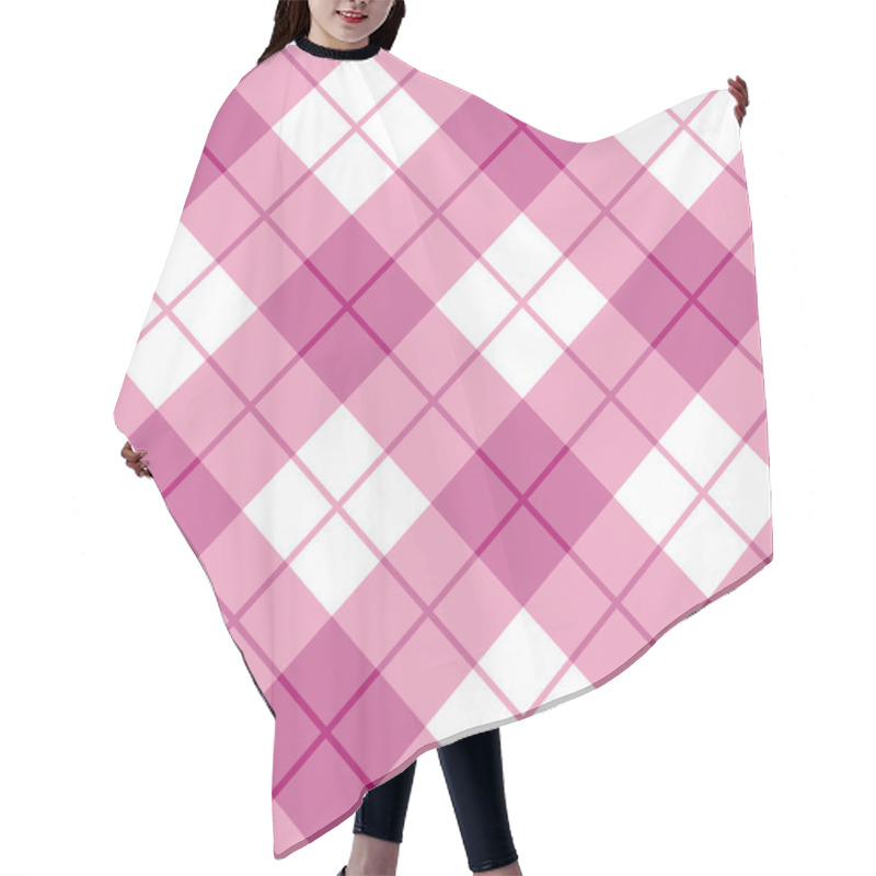 Personality  Bias Plaid_Pink Hair Cutting Cape