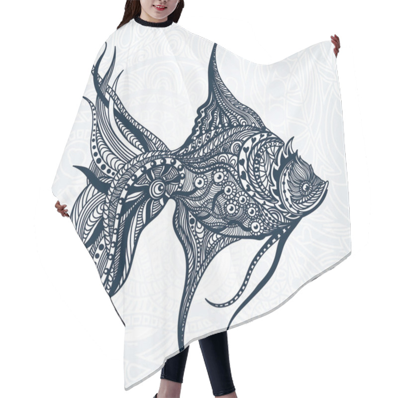 Personality  Abstract Fish Hair Cutting Cape