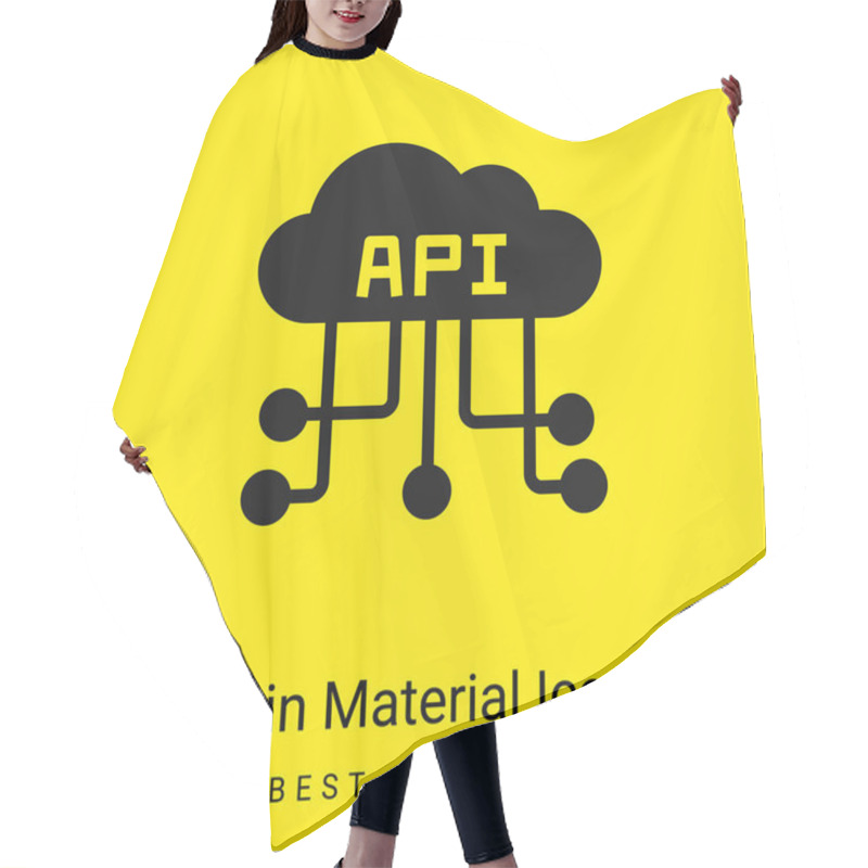 Personality  Api Minimal Bright Yellow Material Icon Hair Cutting Cape