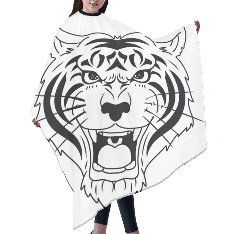 Personality  Tiger Head Hair Cutting Cape