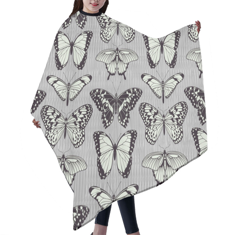 Personality  Butterfly Pattern Background Hair Cutting Cape