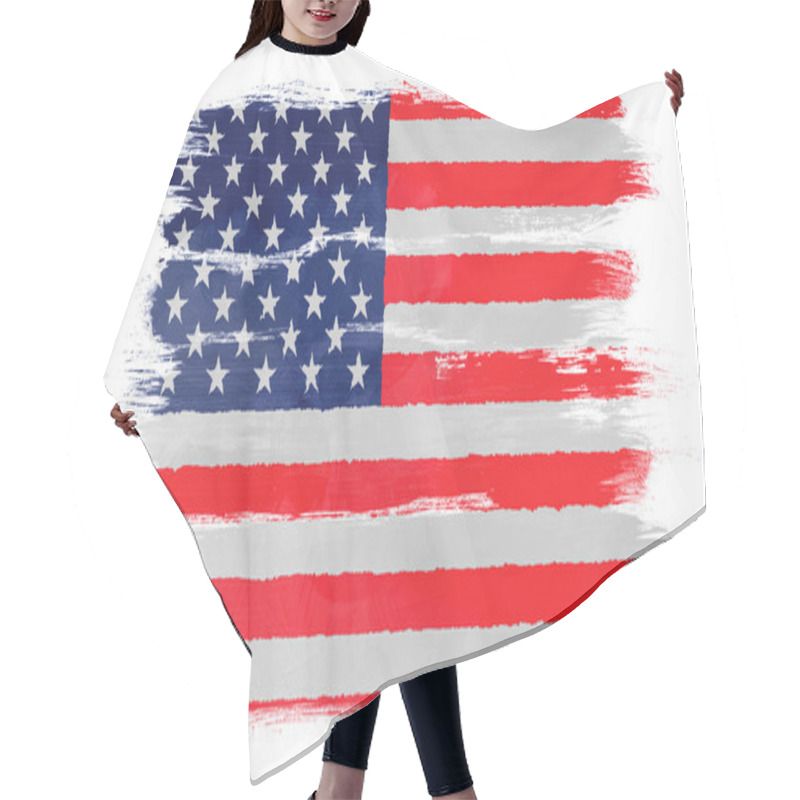 Personality  The USA Flag Hair Cutting Cape