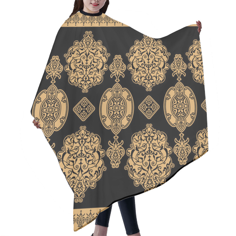 Personality  Black East Ornament Hair Cutting Cape