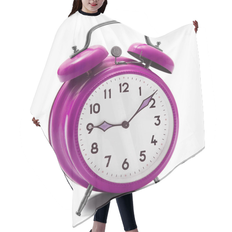 Personality  Alarm Clock  On White Background Hair Cutting Cape