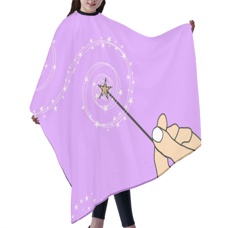 Personality  Hand With Magic Wand Hair Cutting Cape