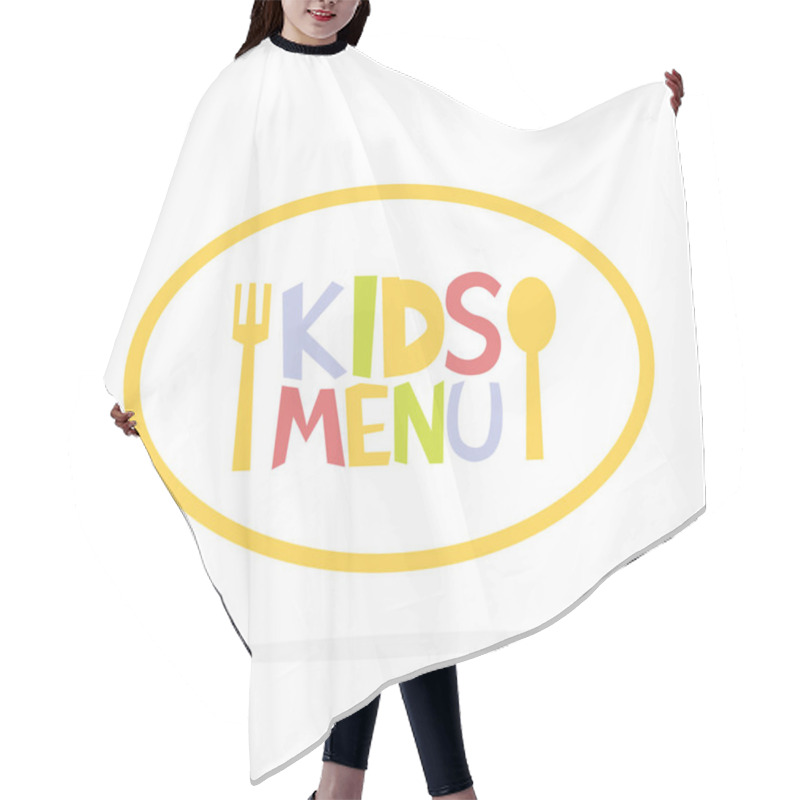 Personality  Kids Menu Ellipse Label Template Hair Cutting Cape