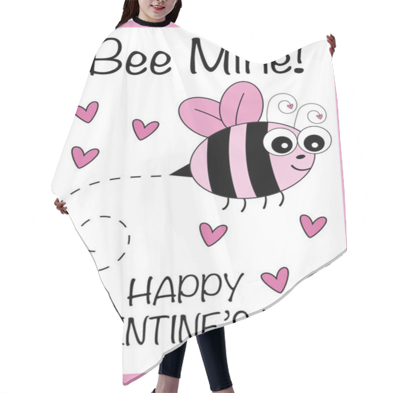 Personality  Bee Mine Valentines Hair Cutting Cape