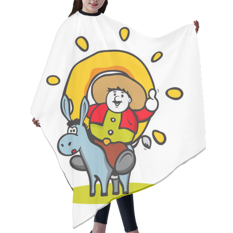 Personality  Donut Man Logo Hair Cutting Cape