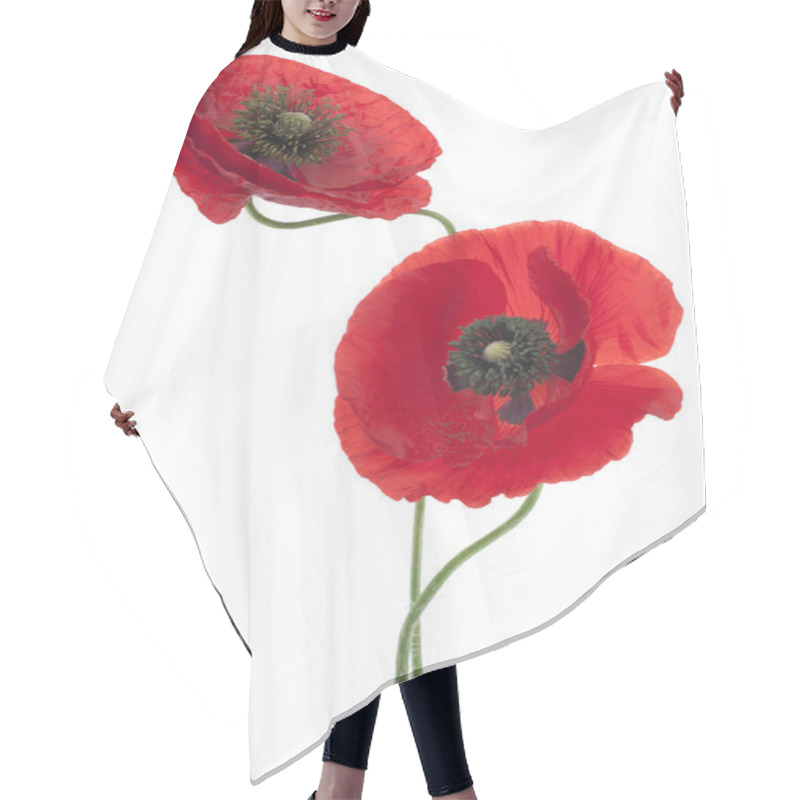 Personality  Poppy Flowers Hair Cutting Cape