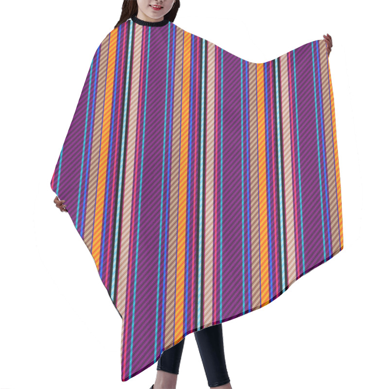 Personality  Seamless Vivid Striped Pattern Hair Cutting Cape