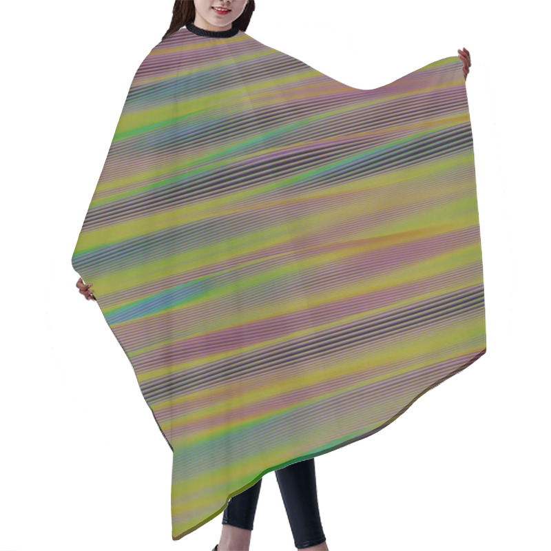 Personality  Vibrant Abstract Lines With Gradient Motion Flow Hair Cutting Cape